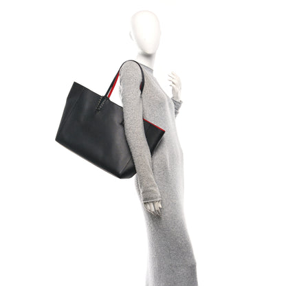 Christian Louboutin Calfskin Spikes East West Cabata Tote Black 2 of 12