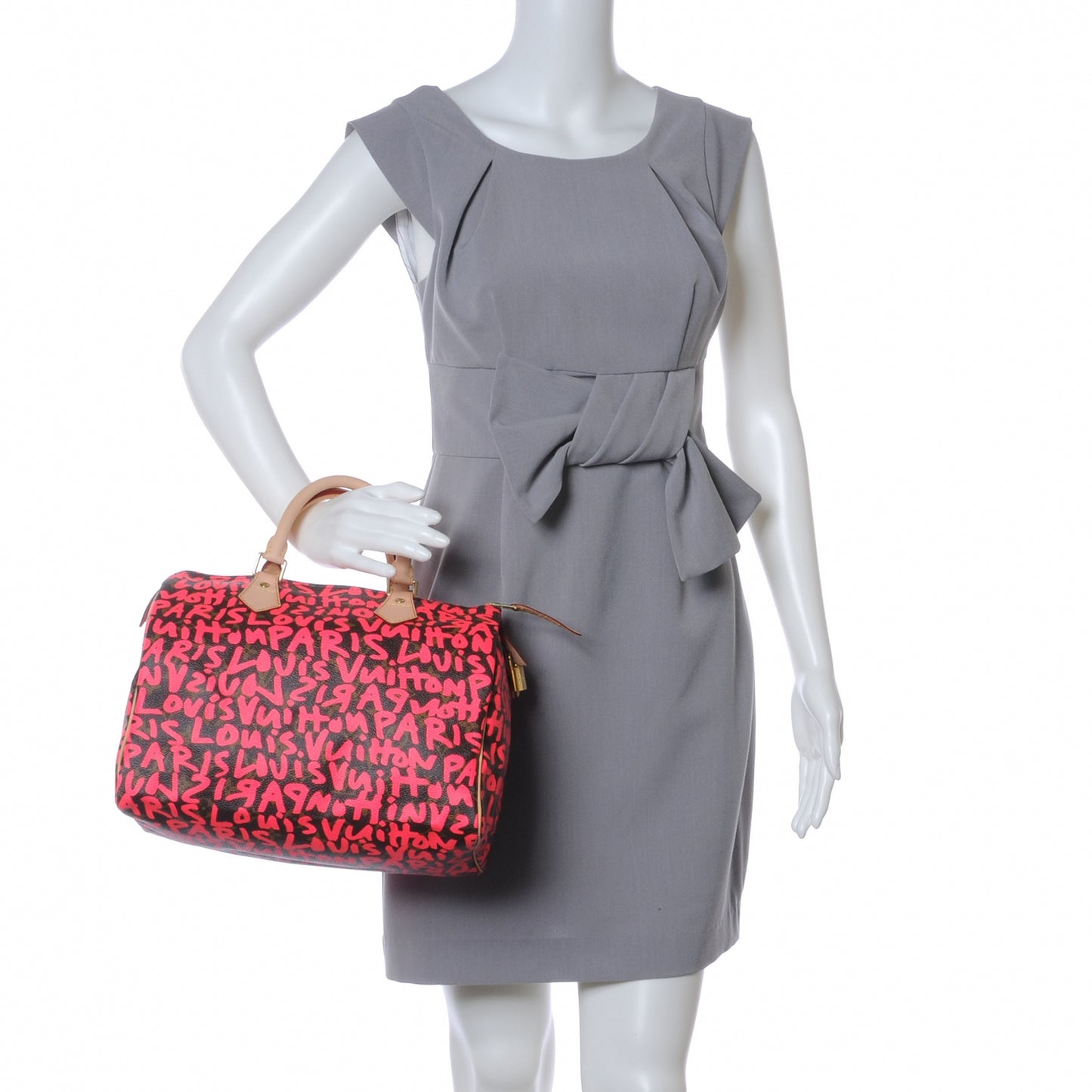 Monogram Graffiti Speedy 30 Fuchsia
