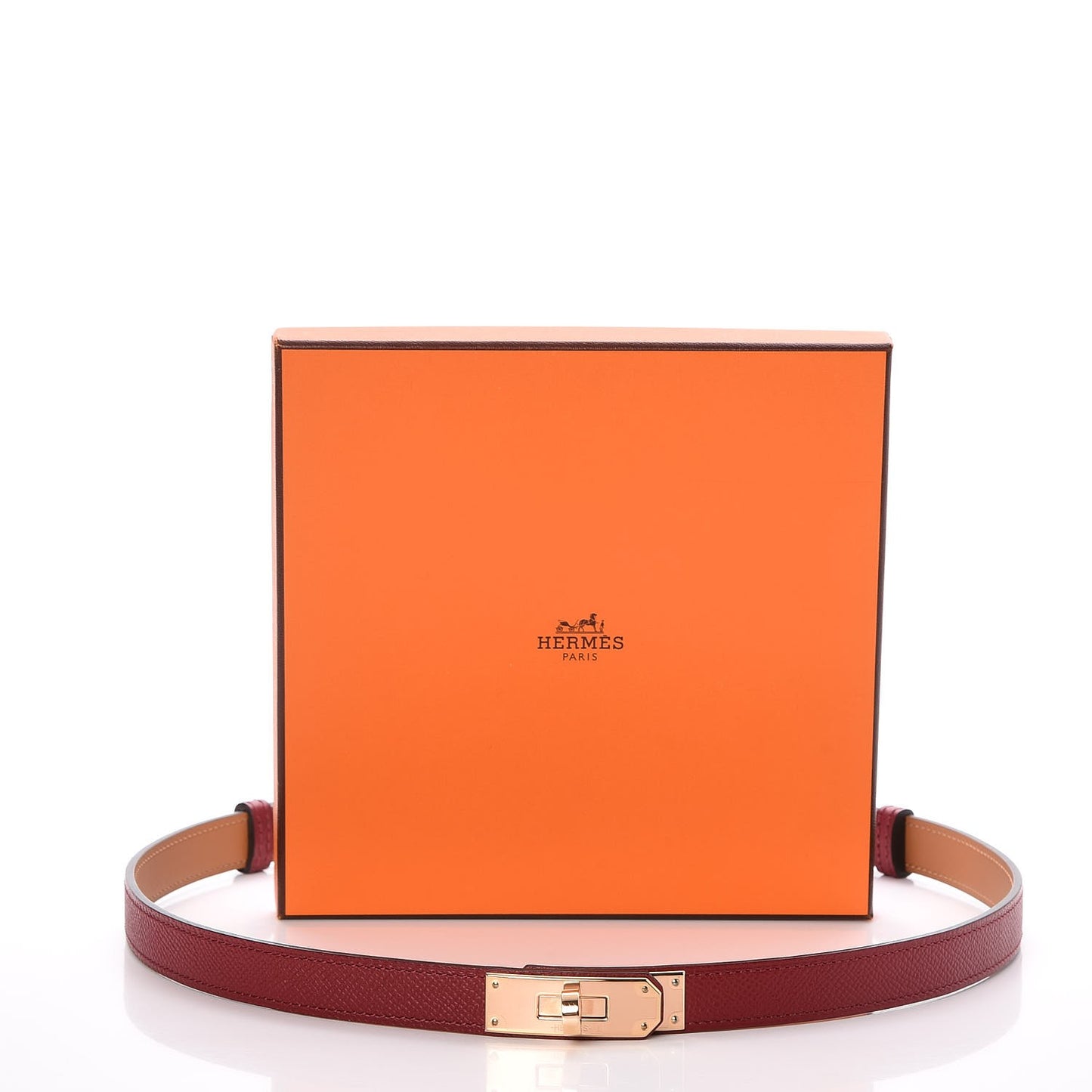 Epsom Kelly Belt Rouge Grenat