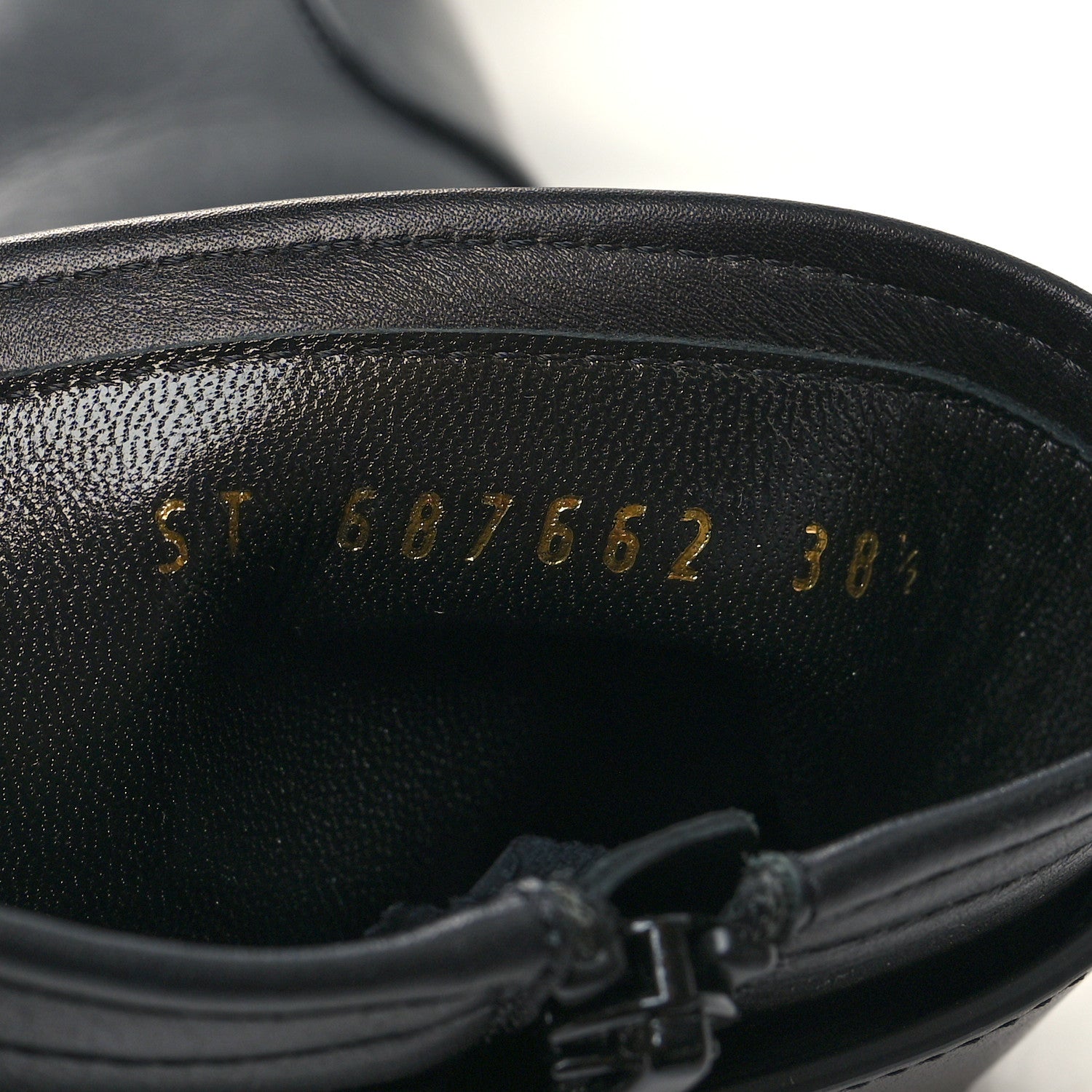 Saint Laurent Calfskin Mina 135 Boots 38.5 Black 6 of 7