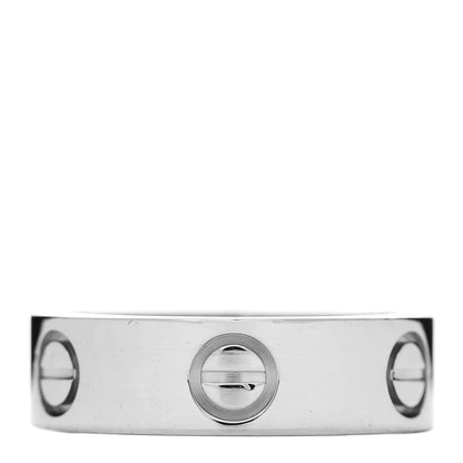 Cartier 18K White Gold 5.5mm LOVE Ring 50 5.5 1 of 4
