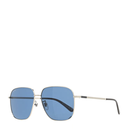 Gucci Metal Sunglasses GG0987SA Silver Blue 1 of 8