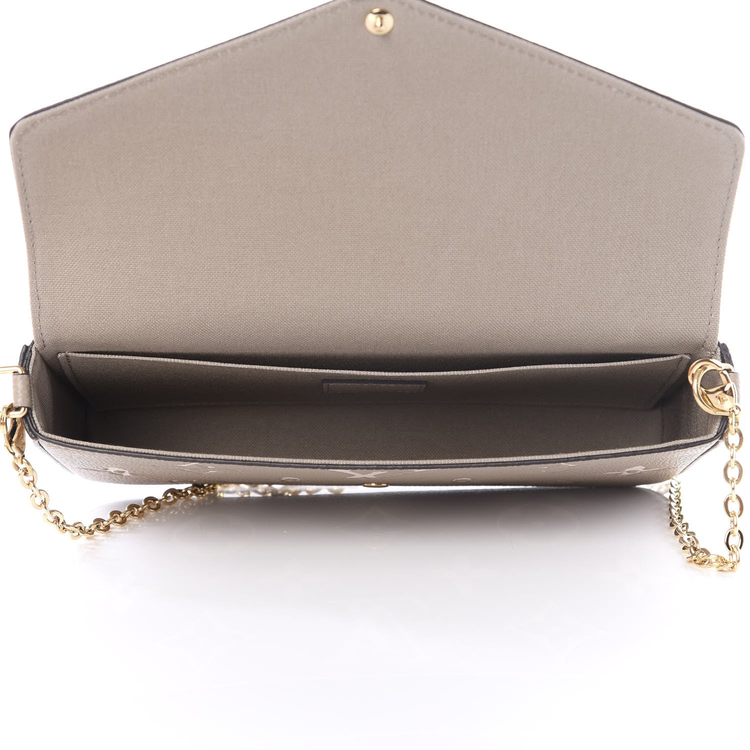 Louis Vuitton Empreinte Monogram Giant Felicie Pochette Tourterelle Creme 5 of 11