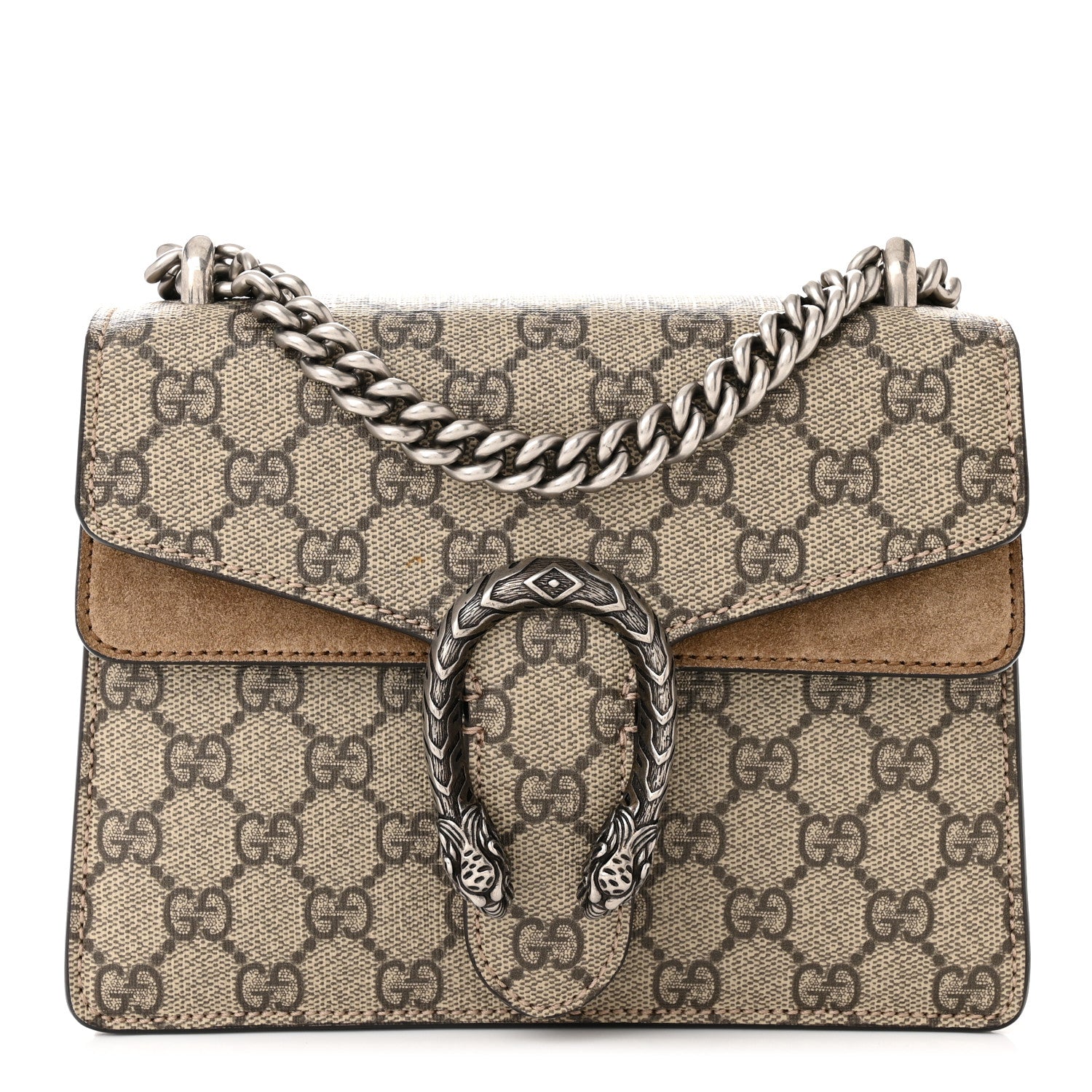 Gucci GG Supreme Monogram Mini Dionysus Shoulder Bag Taupe 1 of 10