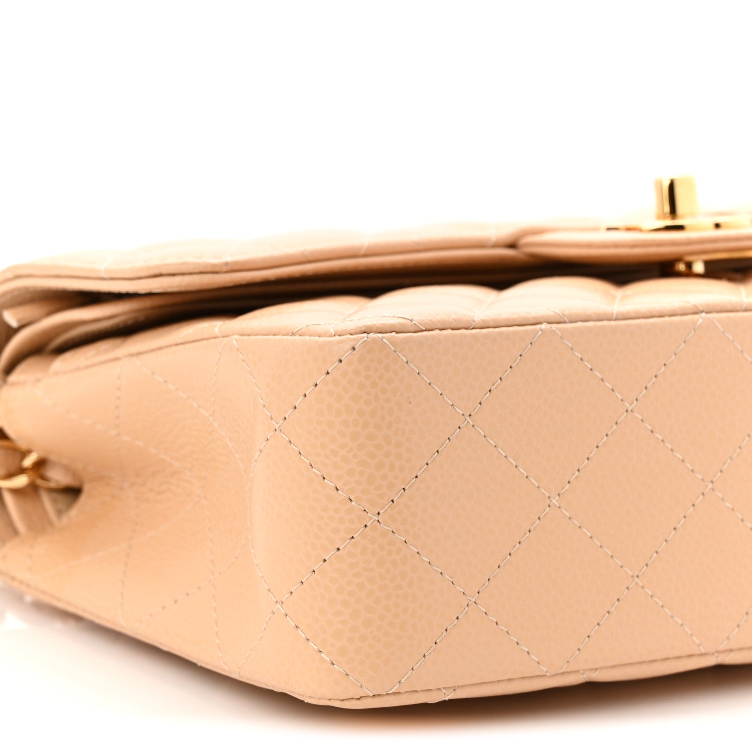 Chanel Caviar Quilted Small Double Flap Beige 9 of 10