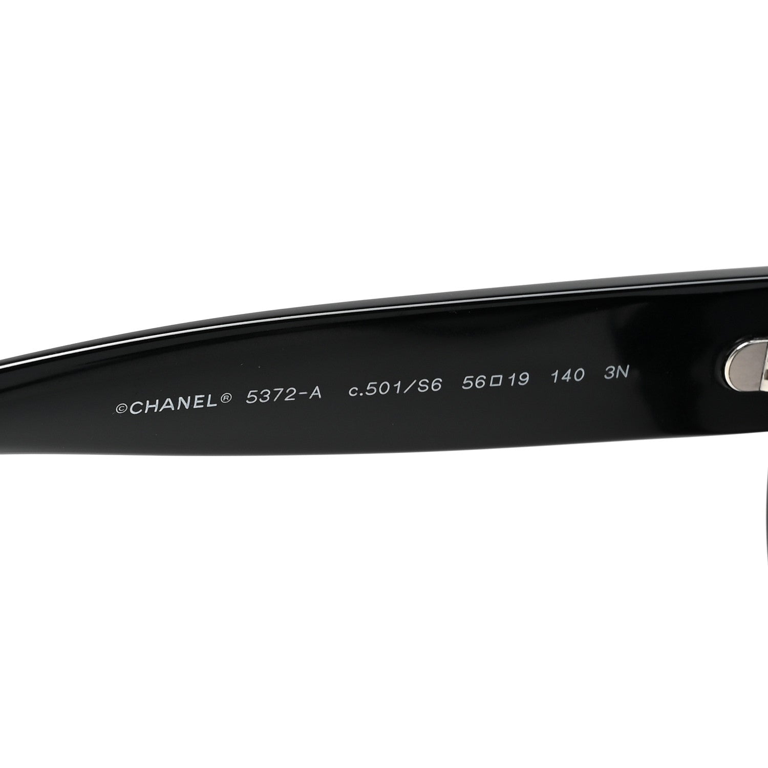 Chanel Oval CC Sunglasses 5372-A Black 5 of 8