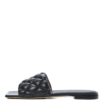Bottega Veneta Nappa Matelasse Padded Flat Sandals 35 Black 1 of 8