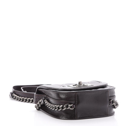 Chanel Shiny Goatskin Quilted Small Double Chained Messenger Flap Burgundy 4 of 7