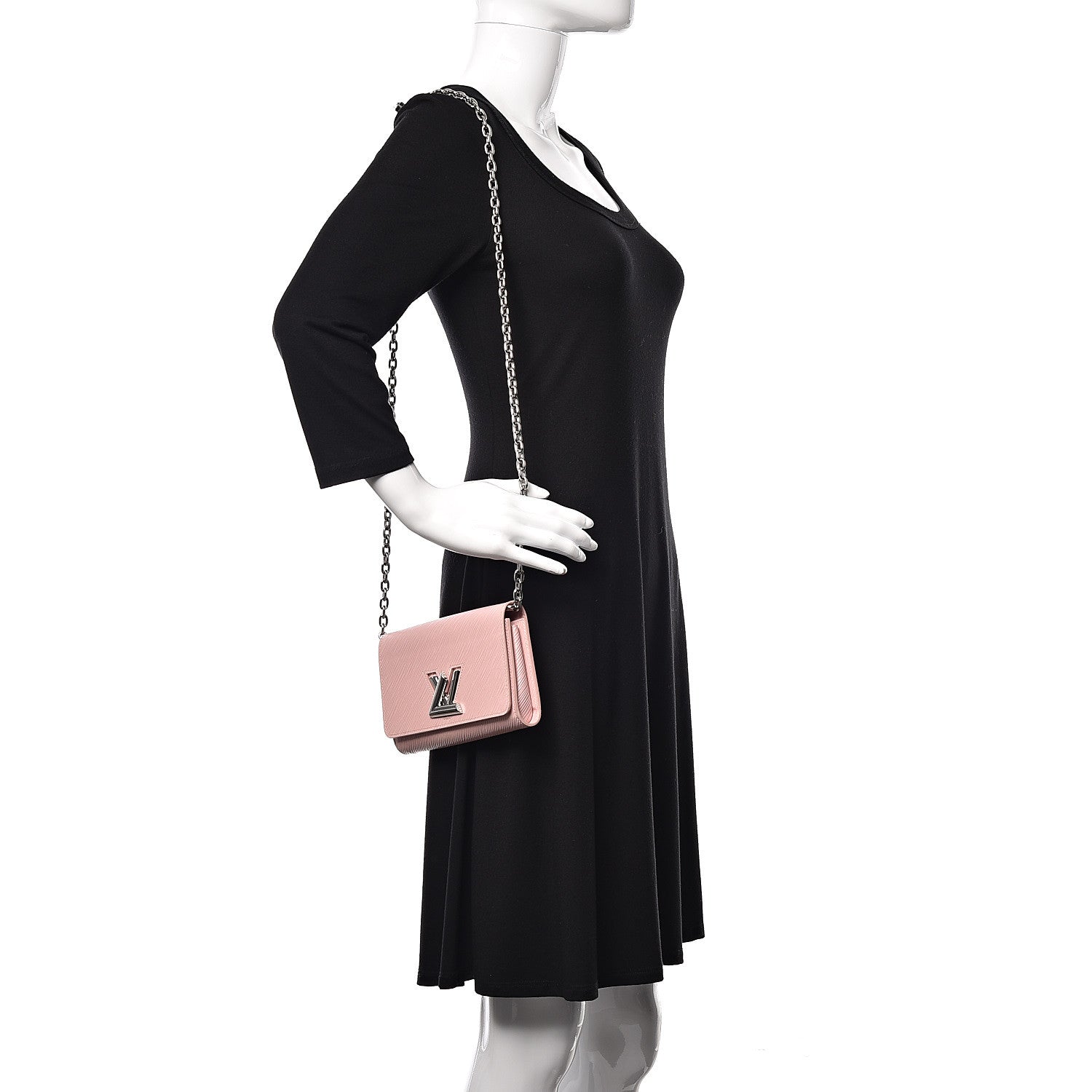 Louis Vuitton Epi Twist Chain Wallet Rose Ballerine 2 of 11