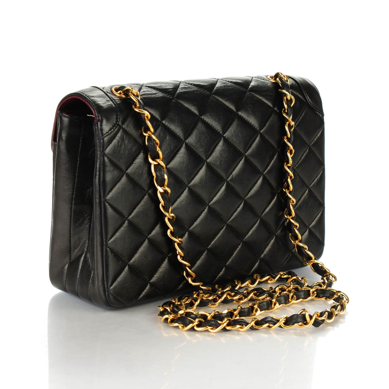 Chanel Lambskin Quilted Small Single Flap Black 3 of 8