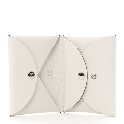 Hermes Swift Le Lever Printed Calvi Duo Card Case White Multicolor 5 of 8