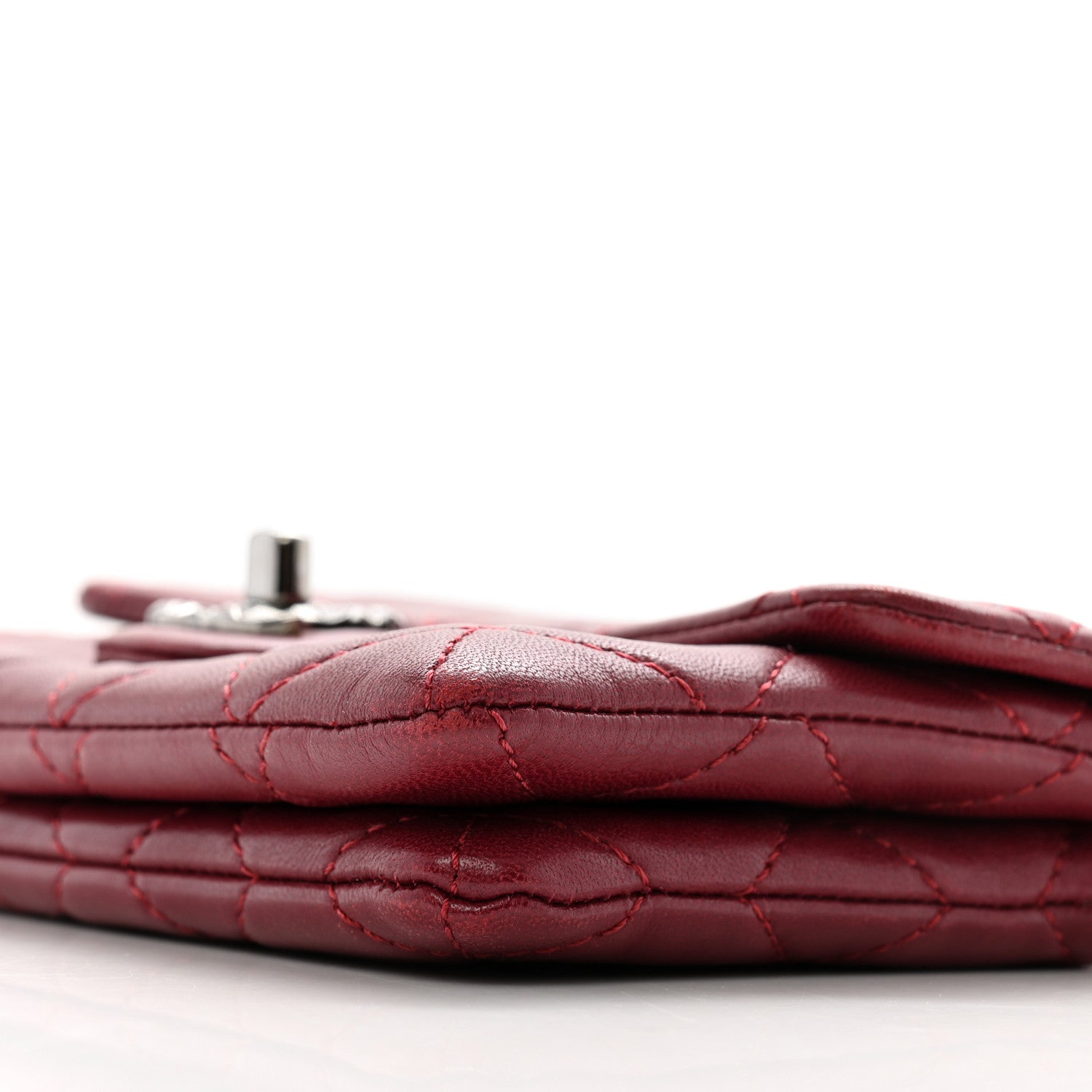 Chanel Lambskin Quilted Mini Mineral Nights Flap Crossbody Bag Dark Red 10 of 14