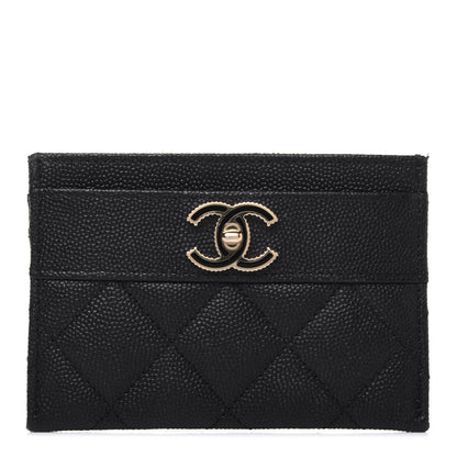 Chanel Caviar Quilted Vintage Mademoiselle Card Holder Black 1 of 16