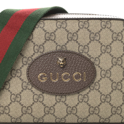 Gucci GG Supreme Monogram Web Neo Vintage Shoulder Bag Beige New Acero Crop 10 of 11