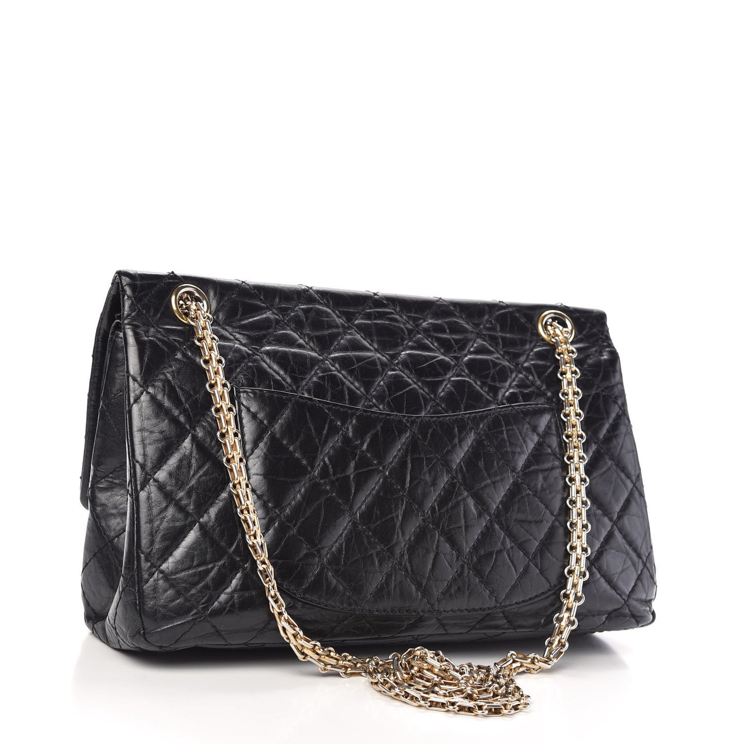 Aged Calfskin Quilted 2.55 Reissue 226 Flap Black
