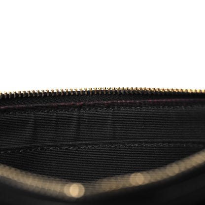 Saint Laurent Grain De Poudre Chevron Monogram Large Bill Pouch Black 12 of 13