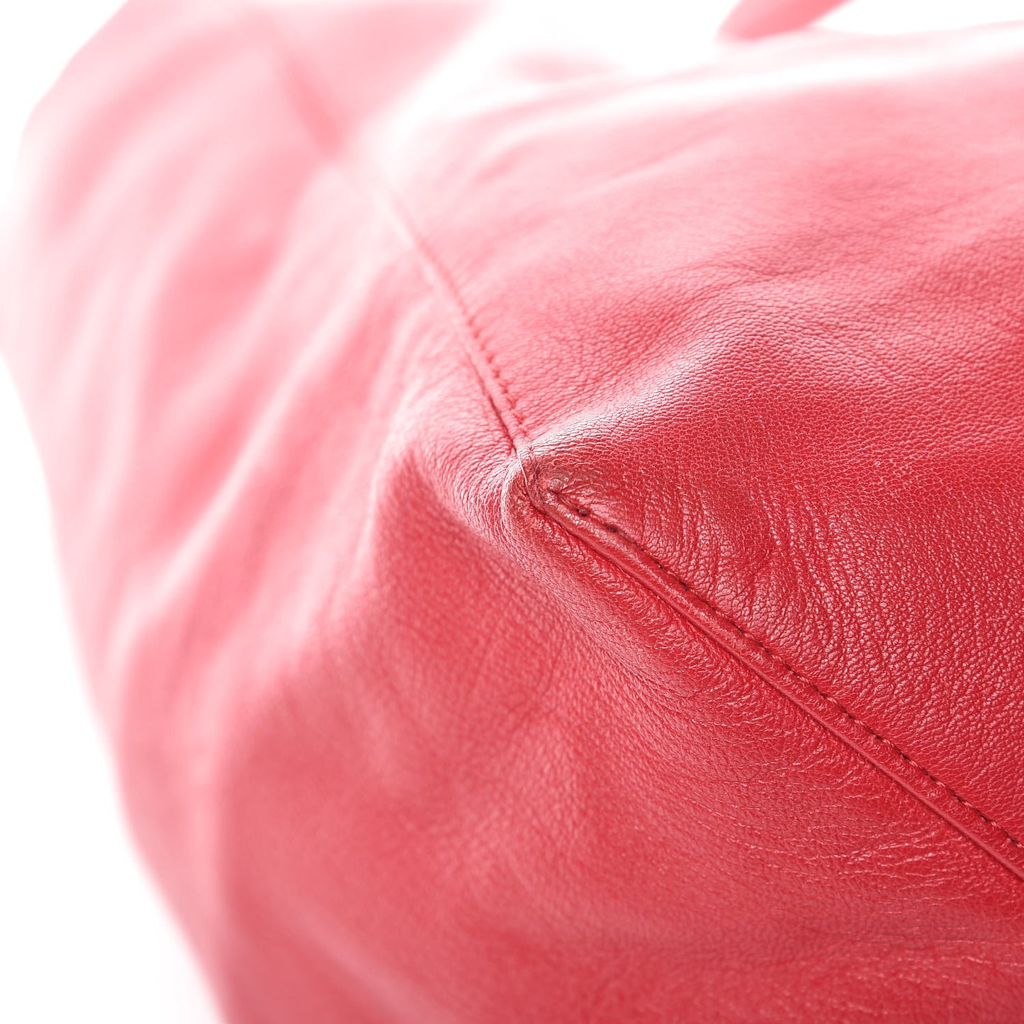 Lambskin Horizontal Cabas Red