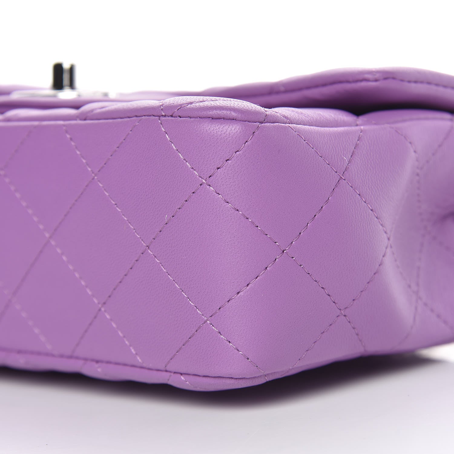 Chanel Lambskin Quilted Mini Rectangular Flap Purple 9 of 11