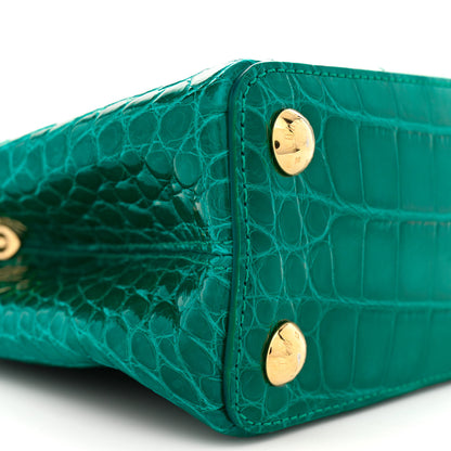 Louis Vuitton Alligator Capucines BB Emeraude 8 of 12