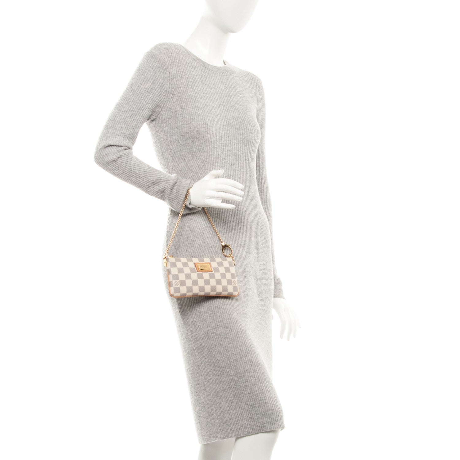 Louis Vuitton Damier Azur Pochette Milla MM 2 of 7