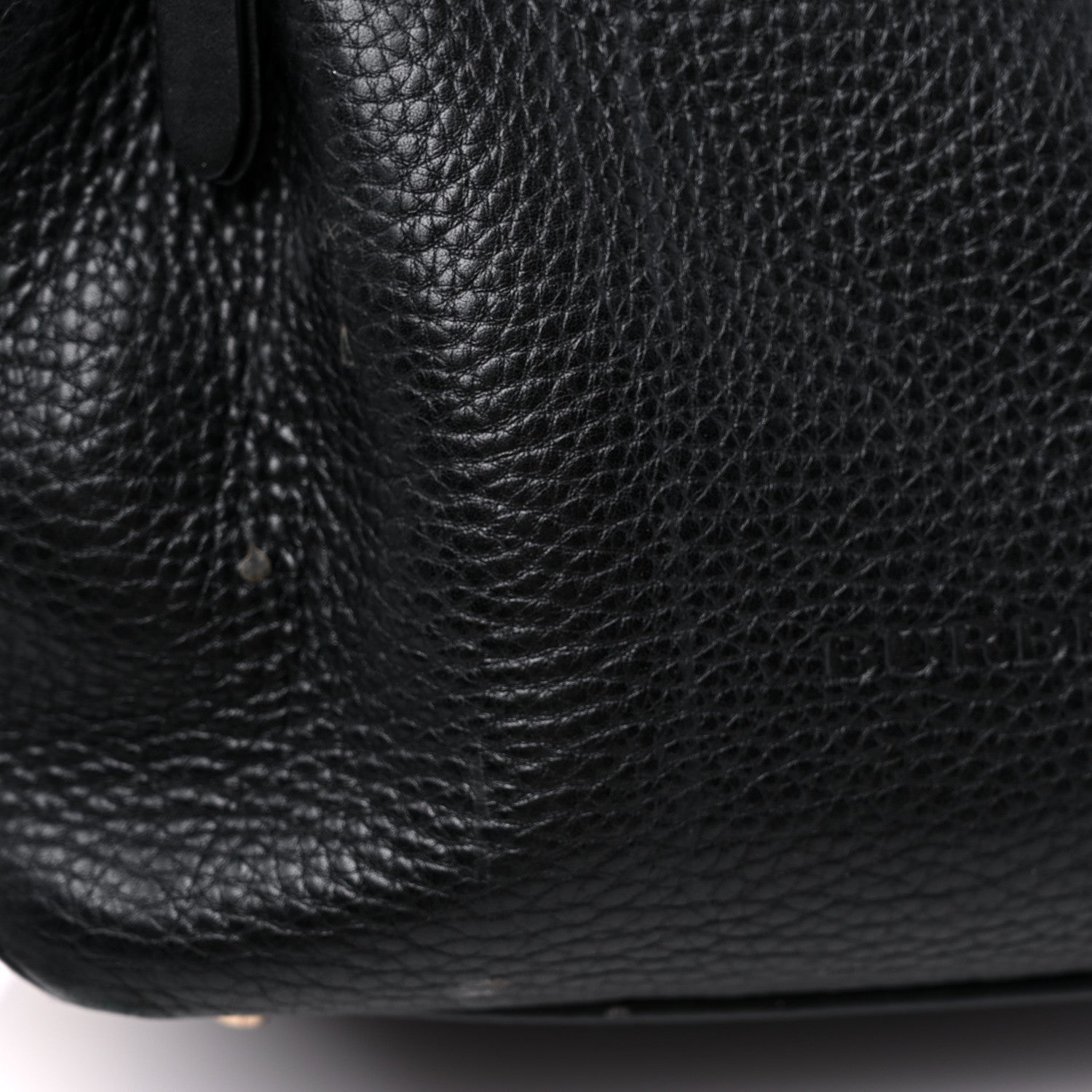 Burberry Grainy Calfskin House Check Small Maidstone Black 14 of 17