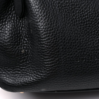 Burberry Grainy Calfskin House Check Small Maidstone Black 14 of 17