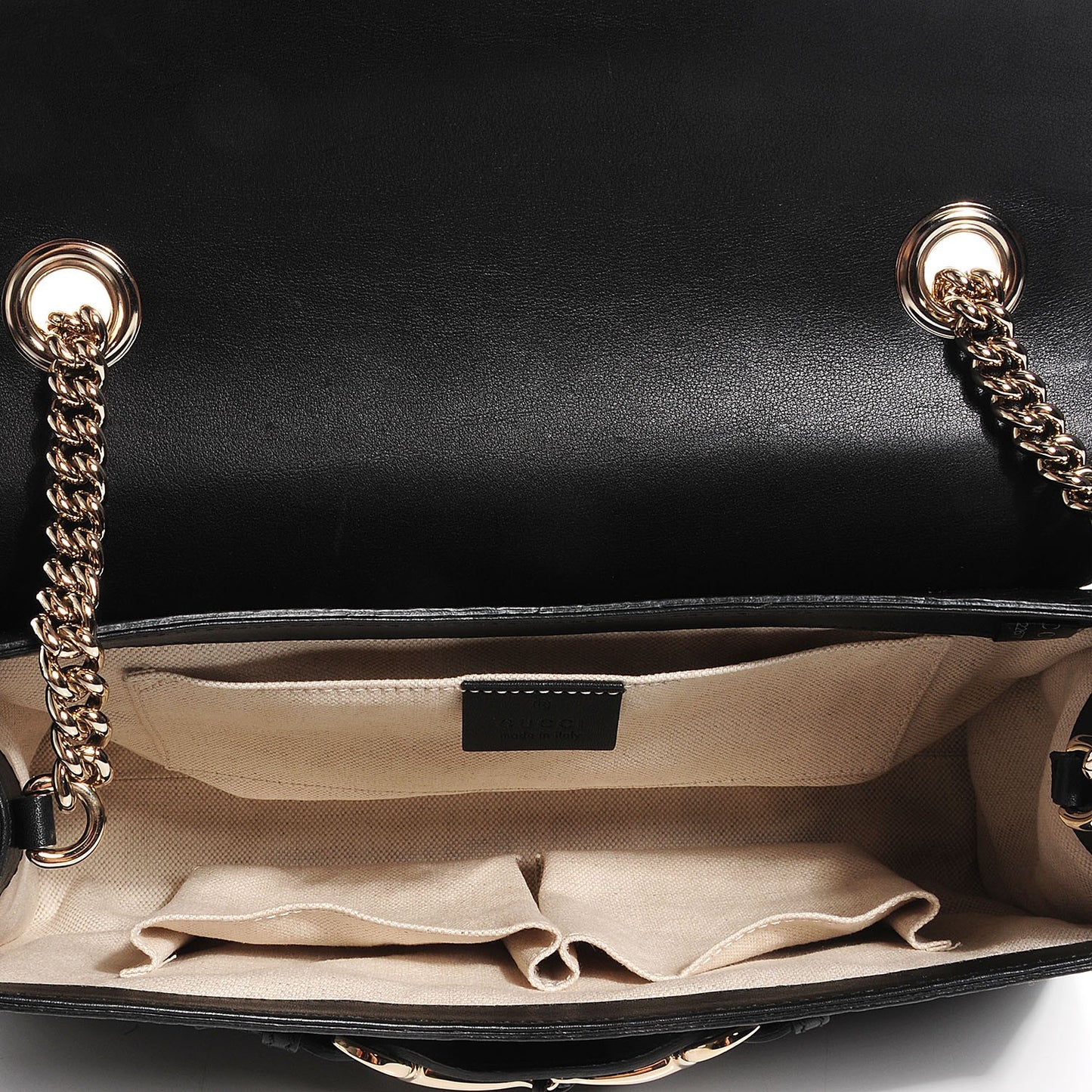 Guccissima Medium Emily Chain Shoulder Bag Black