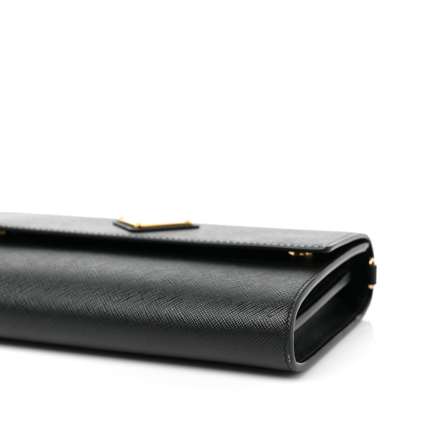 Saffiano Wallet With Shoulder Strap Black