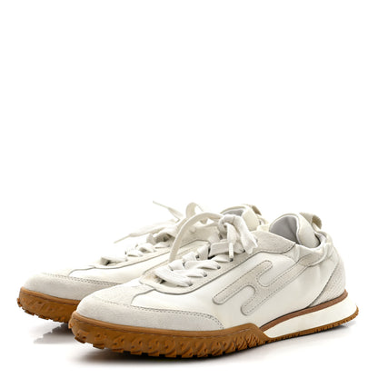 Hermes Nappa Suede Goatskin Jet Sneakers 36.5 White 3 of 11
