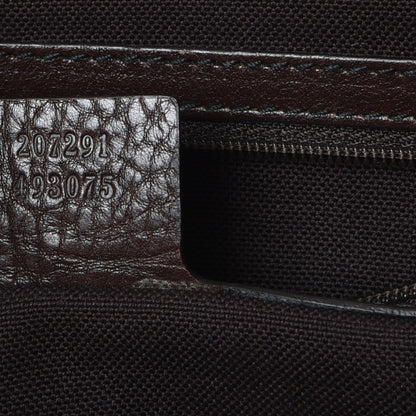 Gucci Crystal Monogram Medium Babouska Shopping Tote Dark Brown 7 of 7