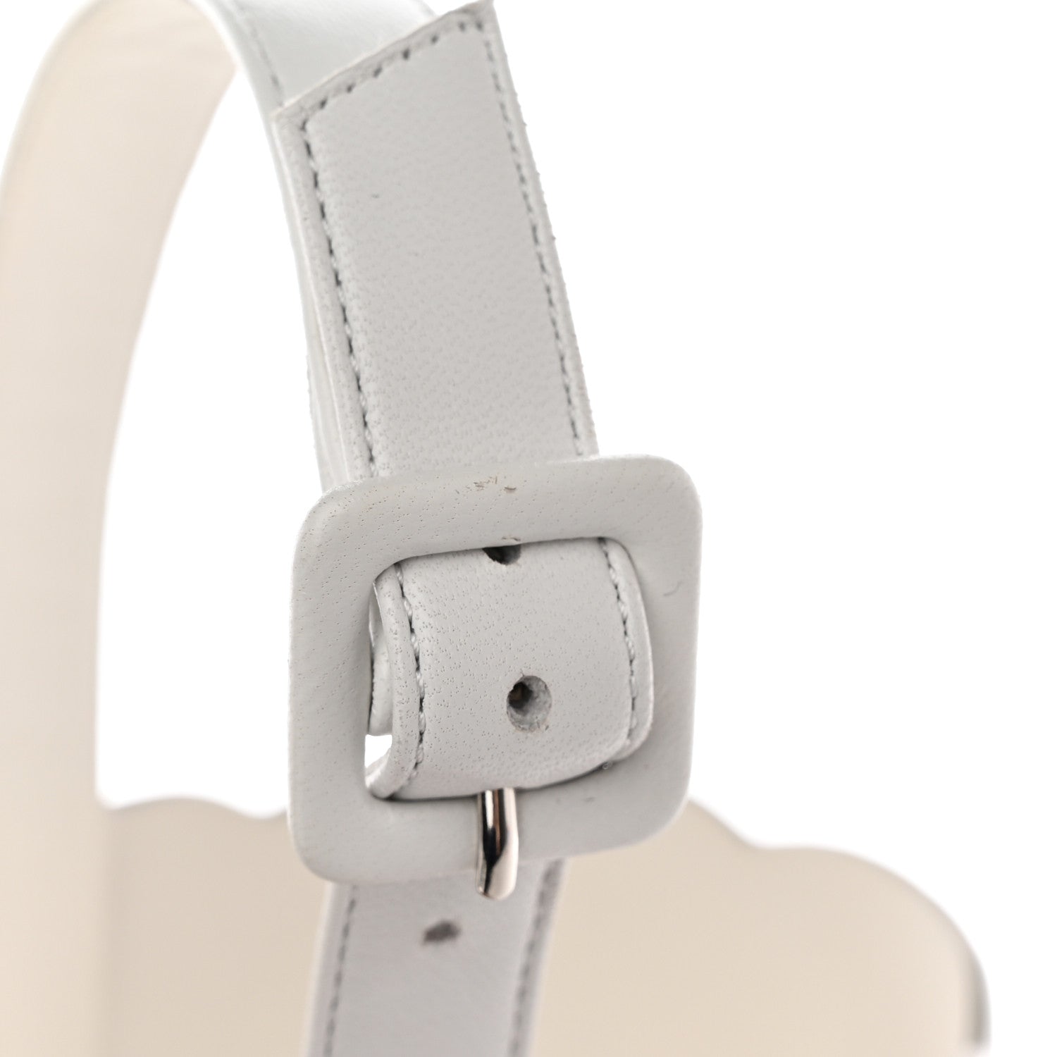 Hermes Nappa Womens Grace Sandals 36.5 White 13 of 20