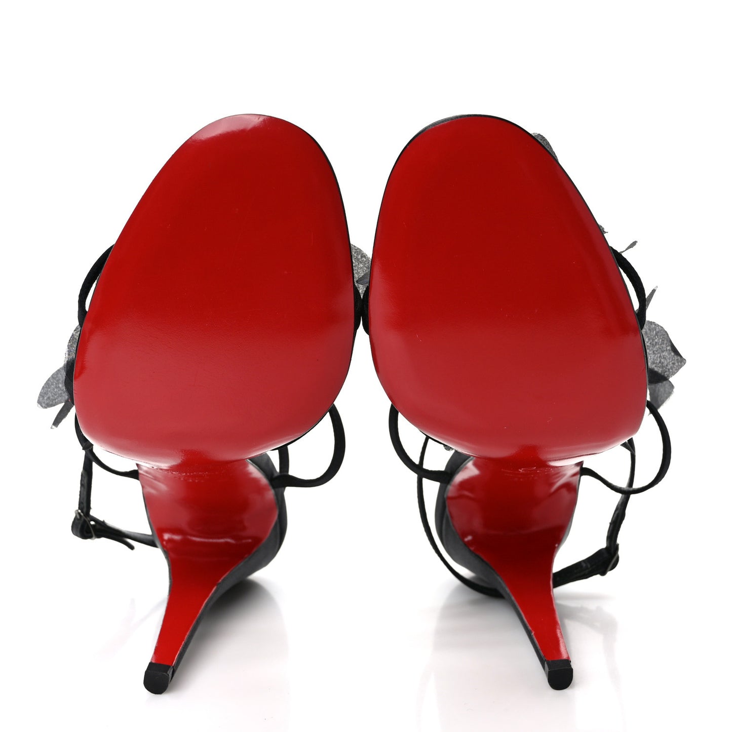 Satin Petal Mount Street Sandals 40.5 Black