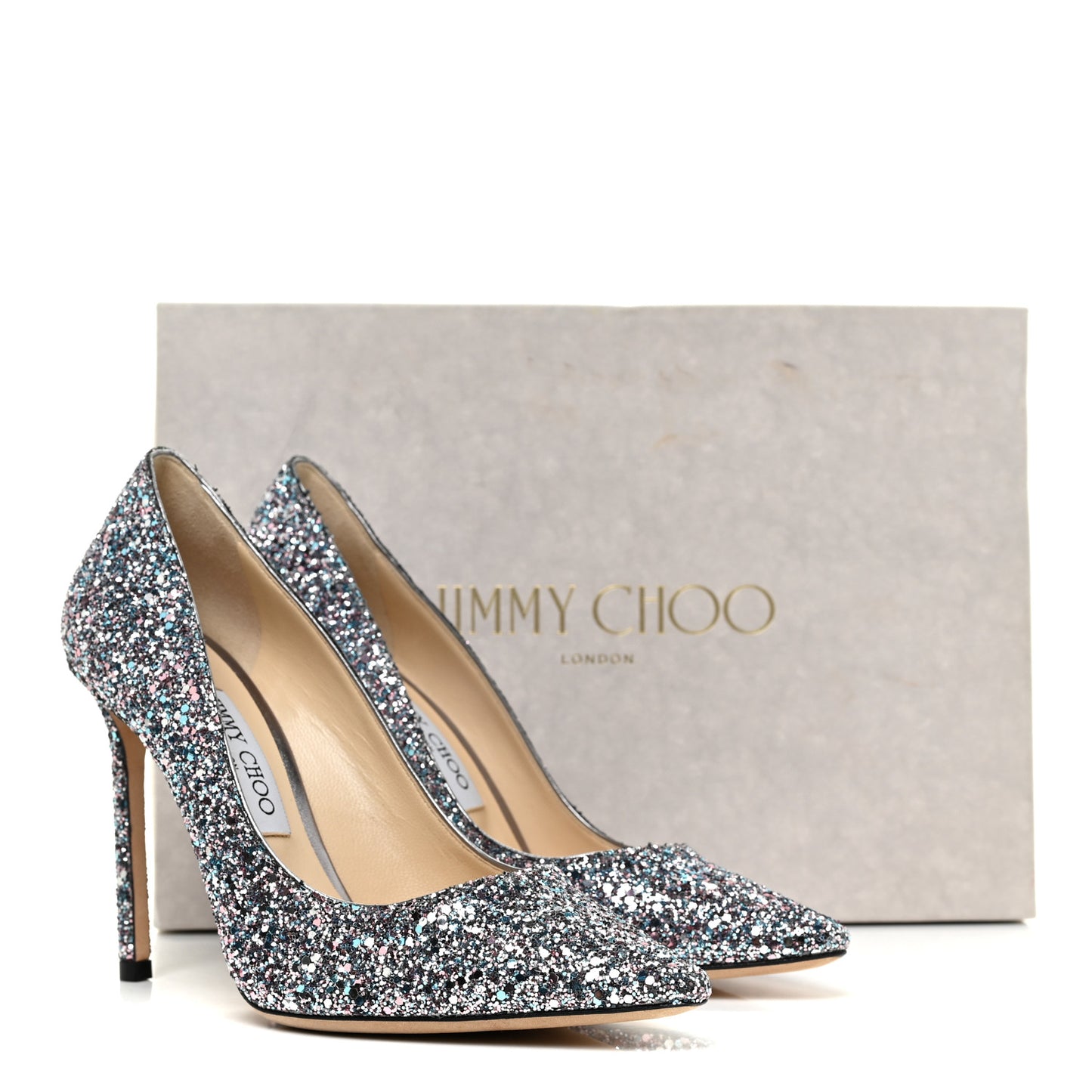 Glitter Pointy Toe Romy 85 Pumps 38 Bubblegum Mix
