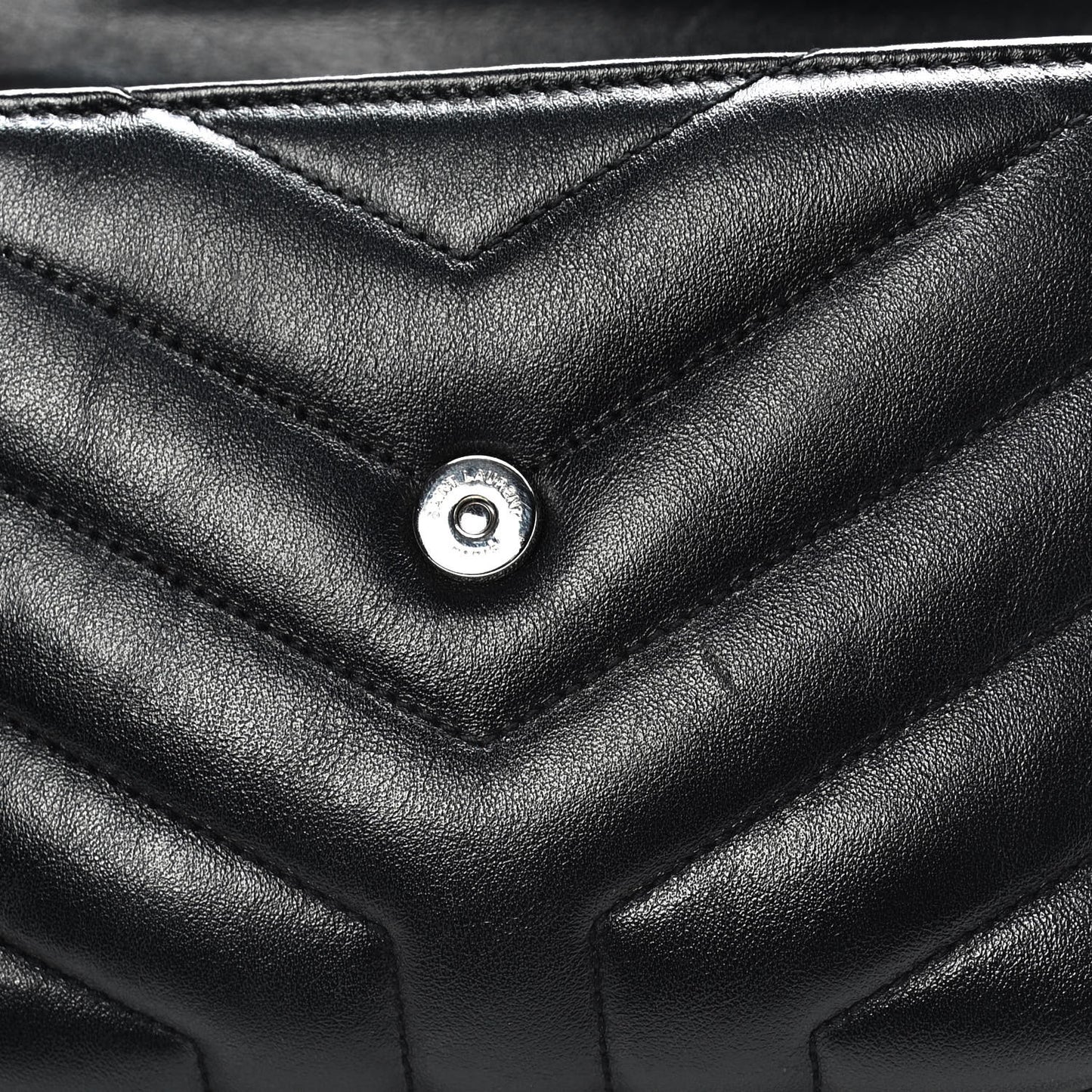 Calfskin Y Quilted Monogram Toy Loulou Crossbody Bag Black