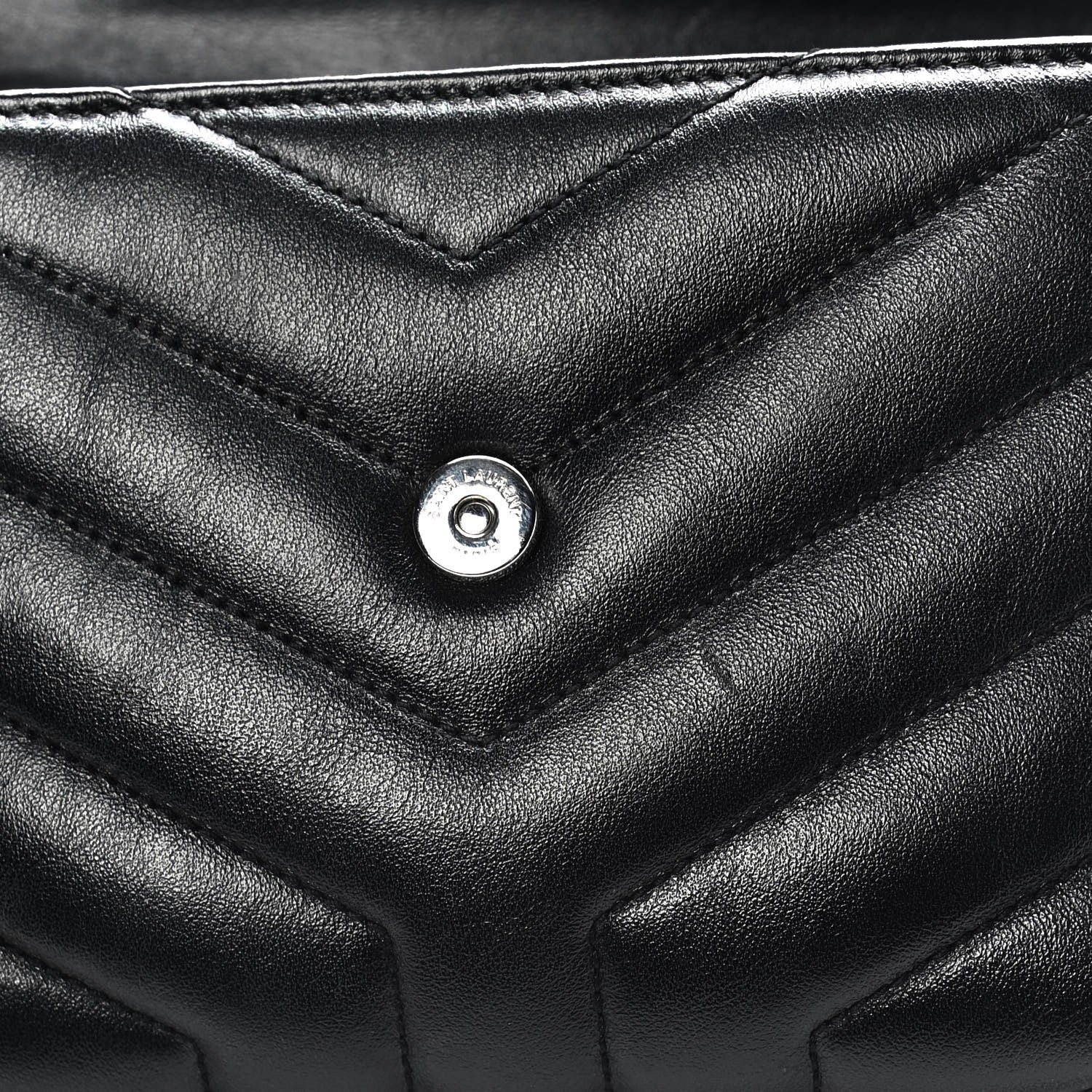 Saint Laurent Calfskin Y Quilted Monogram Toy Loulou Crossbody Bag Black 16 of 17