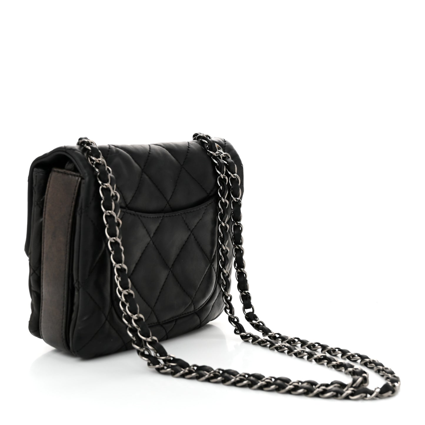 Lambskin Quilted Mini Chanel 3 Flap Black