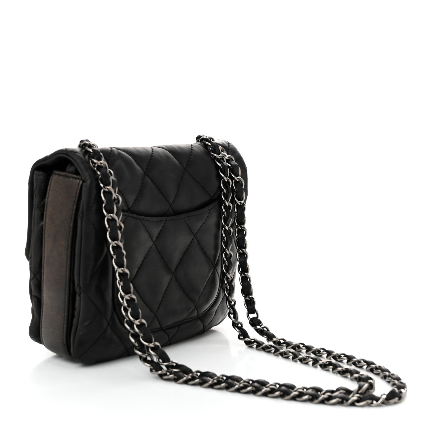 Chanel Lambskin Quilted Mini Chanel 3 Flap Black 3 of 11