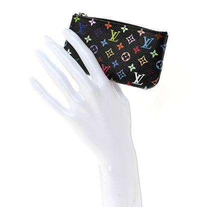 Louis Vuitton Monogram Multicolor Key Pouch Black Grenade 2 of 9