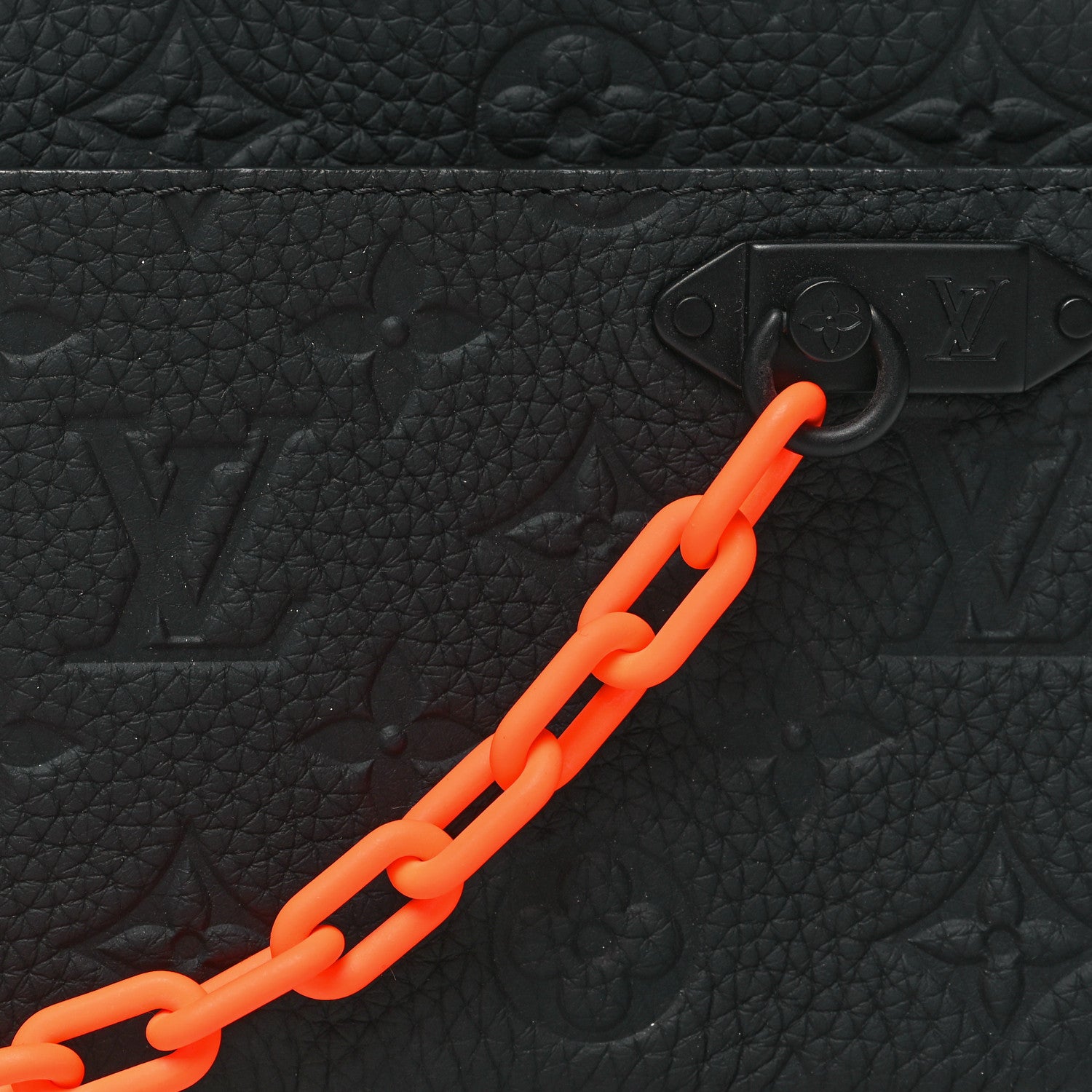 Louis Vuitton Taurillon Monogram Uniformes Solar Ray Soft Pochette Volga Belt Bag Black 7 of 9