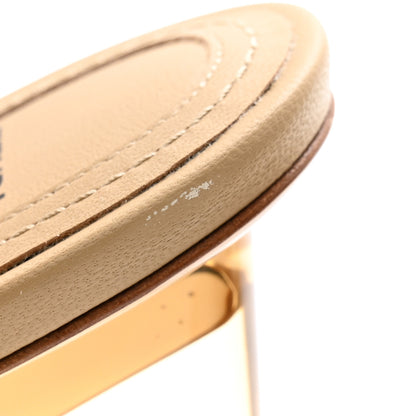 Fendi Mink Ayers Lucite Fendi First 95mm Sandals 37 Natural Brown 9 of 10