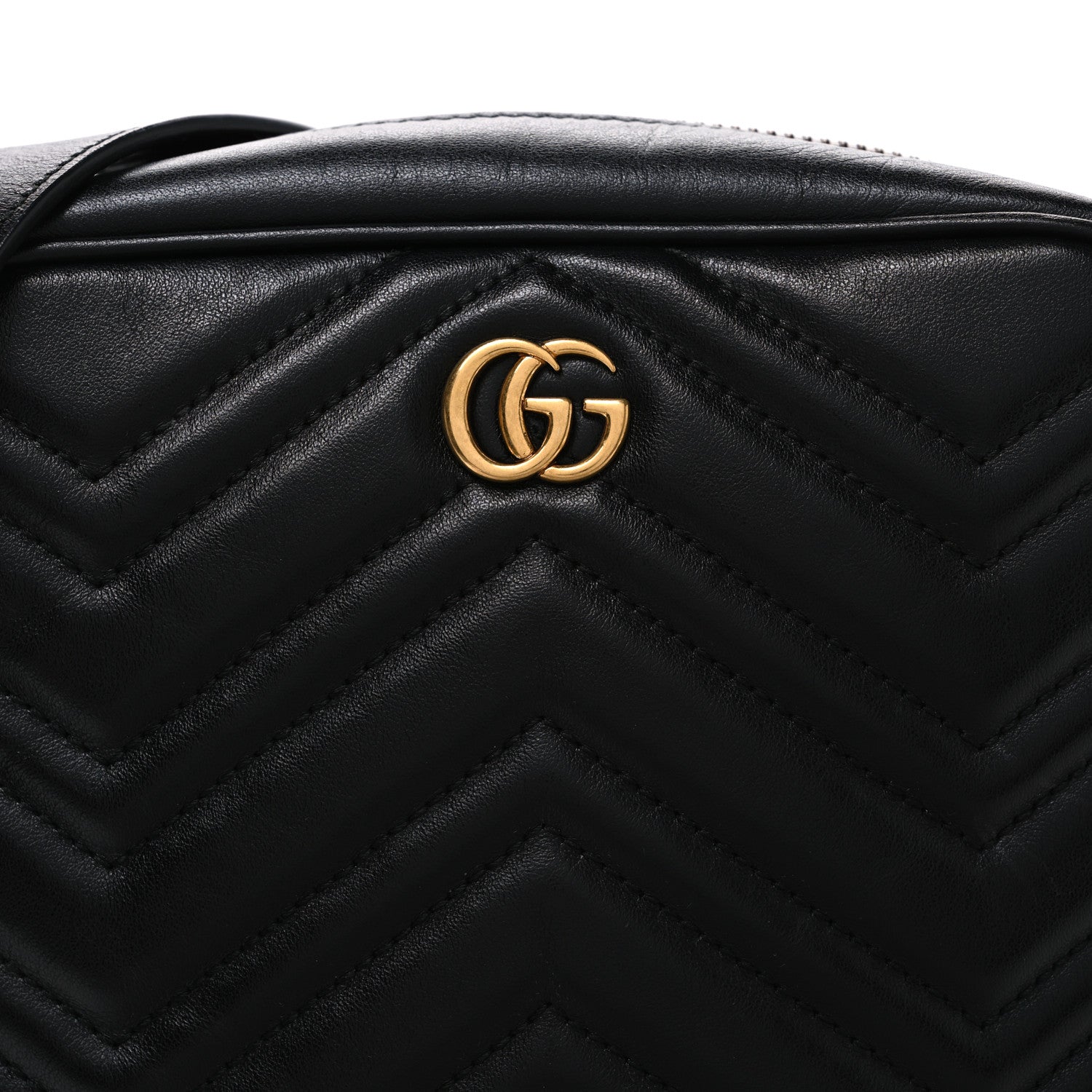 Gucci Calfskin Matelasse GG Marmont Travel Bag Black 8 of 10