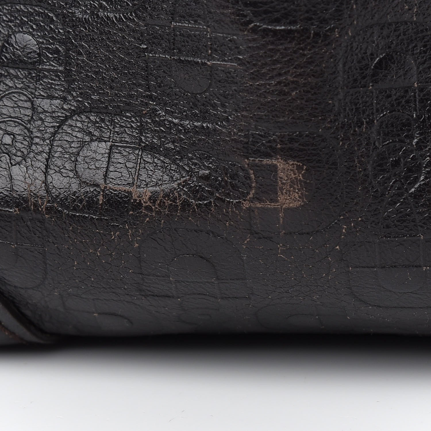 Gucci Calfskin Horsebit Embossed Tote Dark Brown 12 of 14