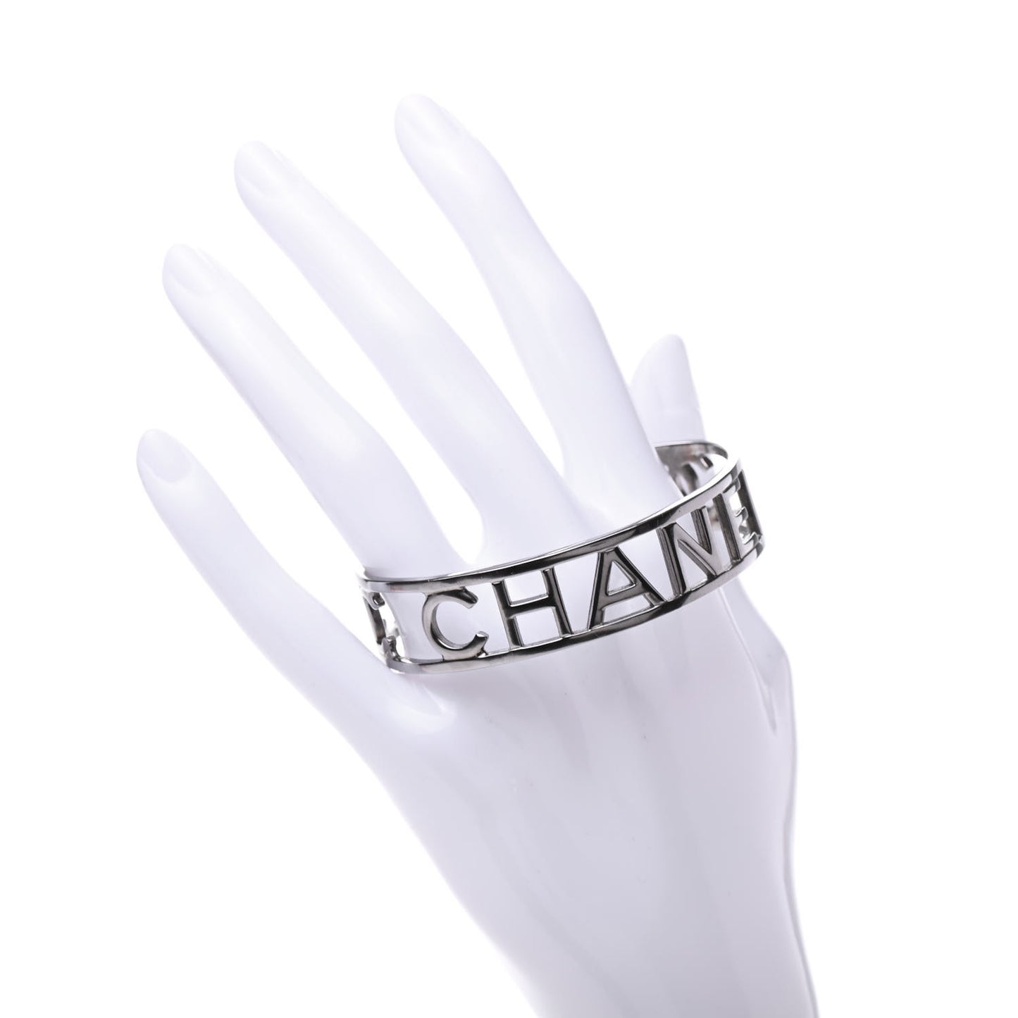 Metal Logo Cuff Silver