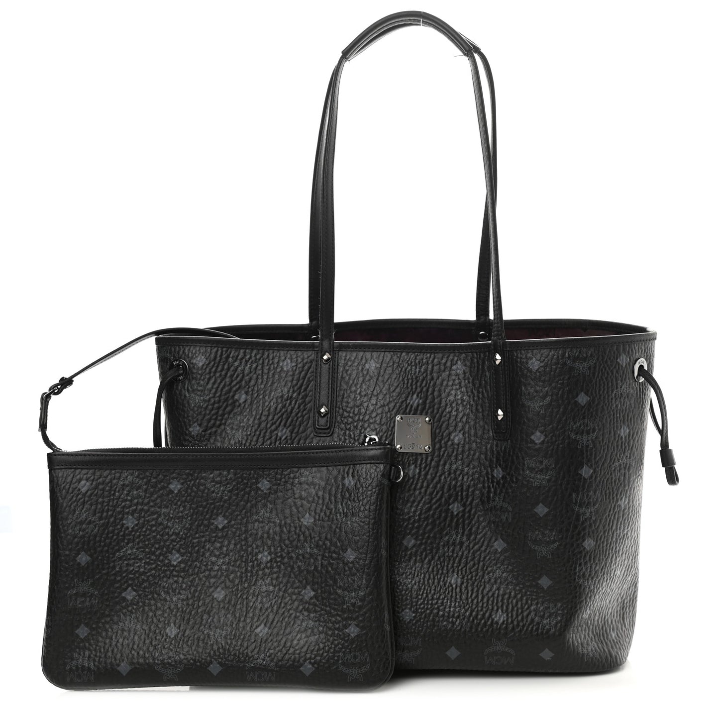 Metallic Galaxy Visetos Medium Project Reversible Shopper Tote Black Multicolor