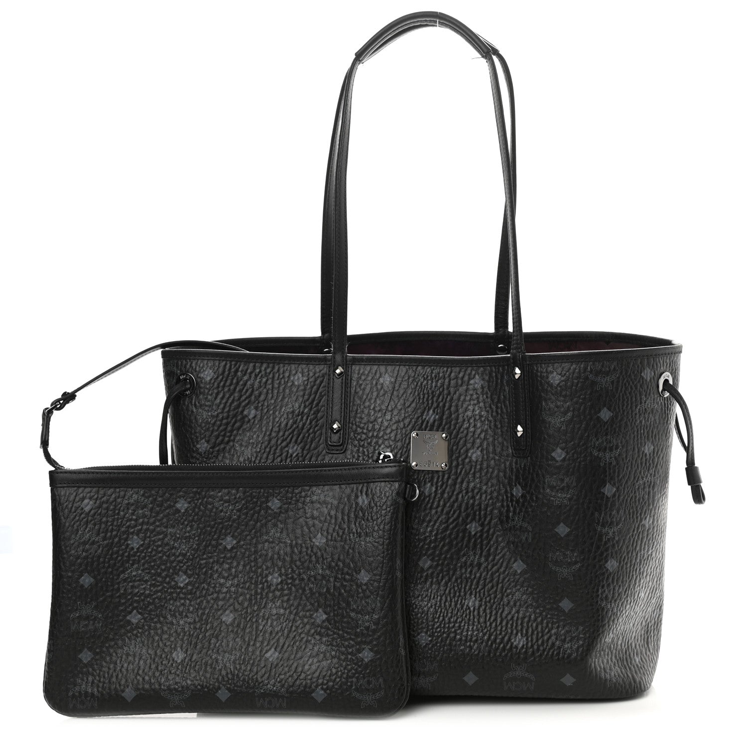 MCM Metallic Galaxy Visetos Medium Project Reversible Shopper Tote Black Multicolor 1 of 12