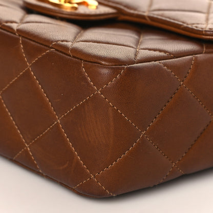 Chanel Lambskin Quilted Flap Bag Brown 8 of 8