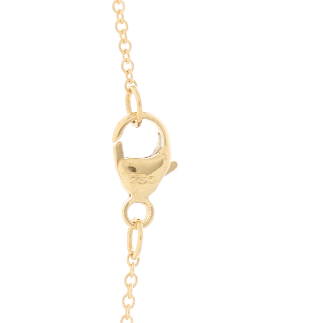 18K Yellow Gold Diamond Citrine 7mm Petite Chatelaine Pendant Necklace
