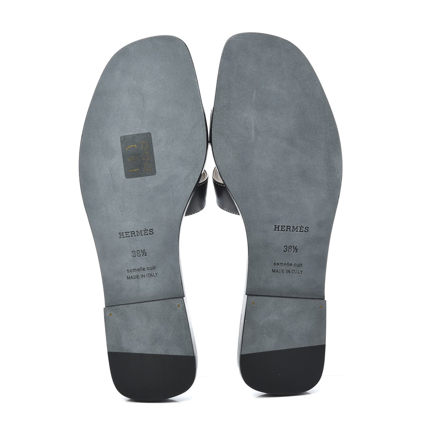 Box Calfskin Oran Sandals 38.5 Black