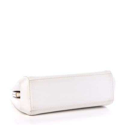 Chanel Caviar CC Frame Top Handle Bag White 4 of 13