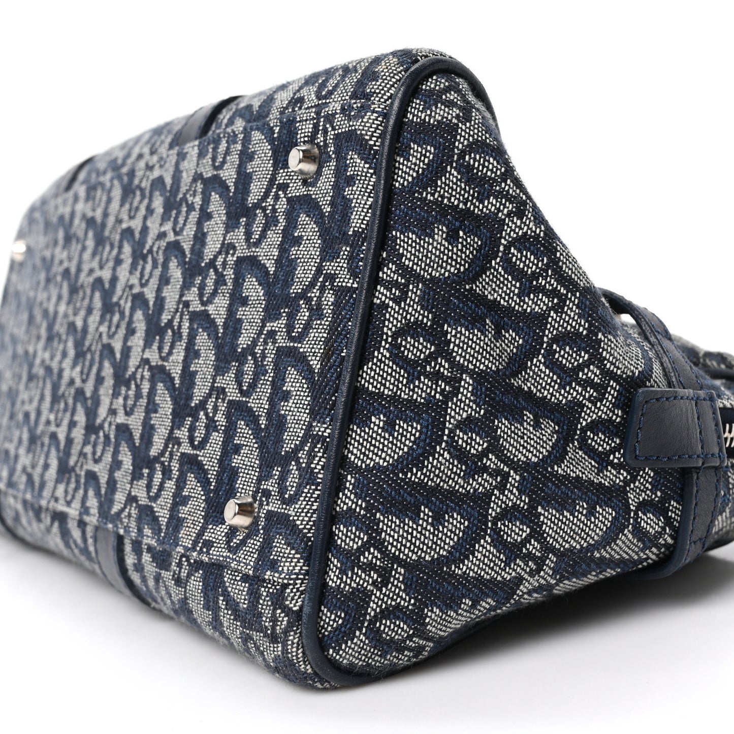 Denim Monogram Charms Shoulder Bag Blue